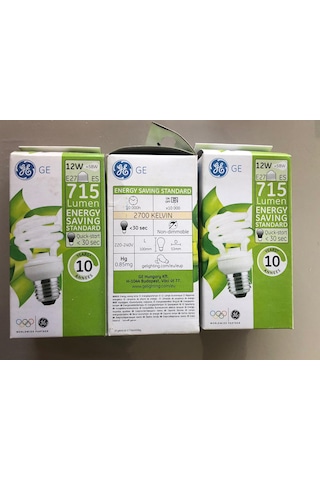 6 Adet General Elc. E 27 Tasarruflu Lamba 12w 58w 715 Lümen 27