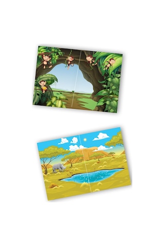 My Sticker Book '' Su Altı Dünyası-vahşi Hayvanlar'' , 2li Set Tükenmeyen Sticker Kitabı