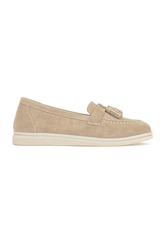 Ziya, Kadın Hakiki Deri Loafer Ayakkabı 161359z402 Bej 161359z402 340