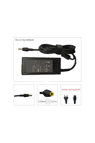 Samsung Uyumlu R50 Notebook Adaptör Şarj Cihazı 19V 3.16A (60W)