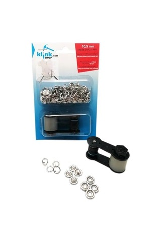 10,5 Mm Klikıt Bebe Çıtçıt Kendin Yap Kiti,bebek Giysi, Gömlek, Triko, Esnek Ve İnce Kumaşlar İçin Çekiçle Uygulama Aparatları Ve Gümüş Renk 25 Adet Tırnaklı Klikıt Bebe Çıtçıt Düğme Takım Beyaz