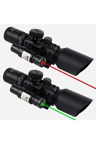 M9 Ls3-10x42e Profesyonel Optik Nişangah Seti - 3-10x Yakınlaştırma, Işıklı Mil-dot Ve Entegre İşaretleyici Modülü Siyah