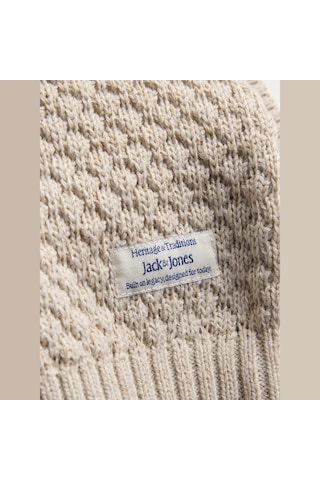 Jack & Jones Erkek Relaxed Fit Bisiklet Yaka Triko Kazak - Blake - 12299084 Çok Renkli