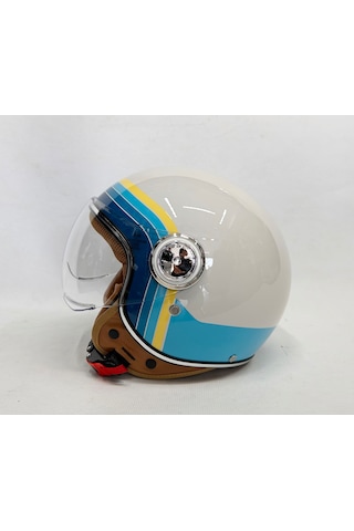 Nero Tk-06 Şefaf Vizörlü Yarım Açık Kask Parlak M1