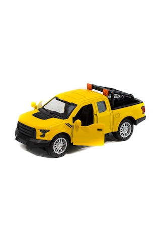Metal Ford Ranger Pikap Çek Bırak Işıklı Sarı 12 Cm