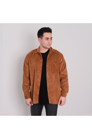 Fkfashion Kadife Gömlek 22FK0114 Kiremit