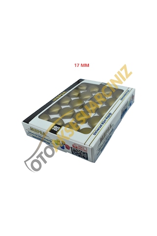 A Kalite Mefsa Bijon Kapağı Düz 17 Mm Altın Sarı 20 Li Set