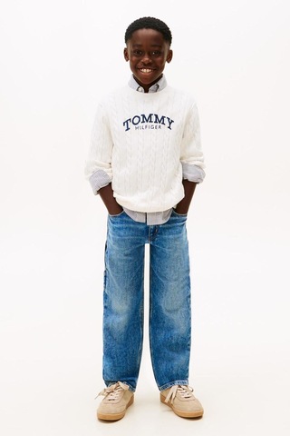 Tommy Hilfiger Erkek Çocuk Triko Kb0kb10347 Ekru