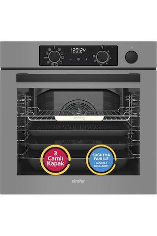 Simfer SB8246 - T3656 - SD8740 Steam Master Gri 3'lü Ankastre Set