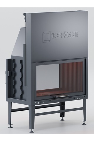 Schömne Asansörlü Tünel Çelik Şömine Haznesi  80 cm