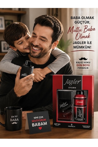 Jagler Storm Erkek Parfüm Seti Babalar Günü Özel Jagler Traş Kolonyası Hediye Aromatik