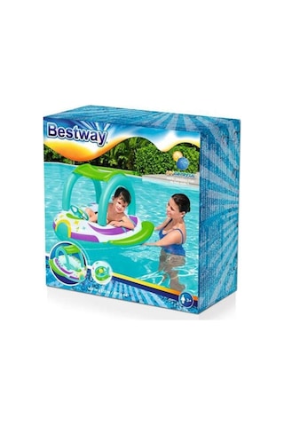 Bestway Gölgelikli Direksiyonlu Kornalı Bot 107x102 Cm - 34149