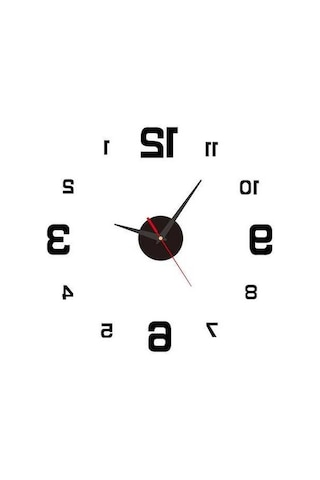 Ulzyvf Yaratıcı Dijital Gece Lambası Saat Kişiselleştirilmiş Ev Dıy Duvar Saati Renkli Akrilik Duvar Saati 40cm Renkli