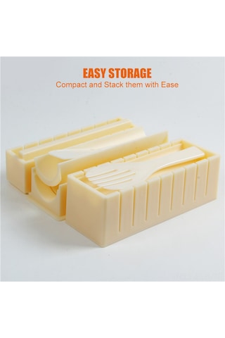 Xindoker Mutfak İçin 10 Parça Çeşitli Şekillerde Kalp, Daire, Dikdörtgen Sushi Ve Zırh Yapımı Seti - Sağlıklı Plasti K Materyal - Kolay Kullanim - Hediye Paketi Diğer