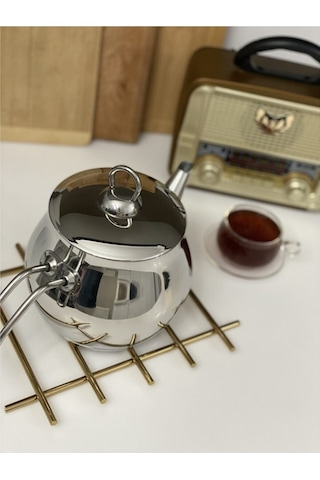 Yunusoğlu Home Küre 2.00 Lt. Paslanmaz Çelik Bitki Çayı Demliği Gri