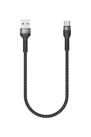 Siyah Shira Serisi Type-c Usb Kablo 30 Cm-zore