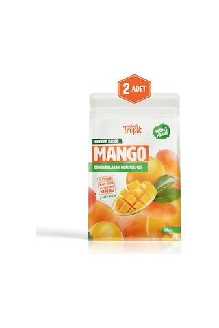 Dondurularak Kurutulmuş Mango 20 G Freeze Dried Meyve Cipsi Çıtır Meyve Kurusu 2 Adet