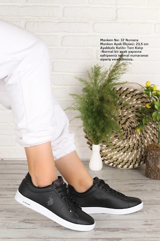 U.s. Polo Assn. Franco 3pr Anatomik Orijinal Ürün Rahat Unisex Sneaker Ayakkabı Siyah - Beyaz