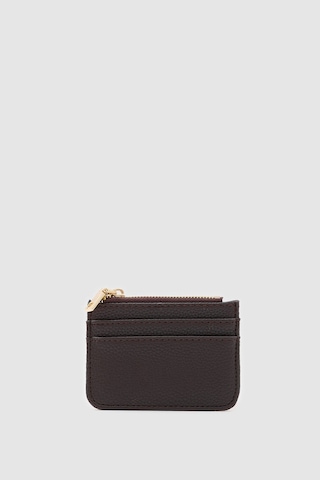 Shule Bags Nook Fermuarlı Charm Kartlık Acı Kahve Acı Kahverengi