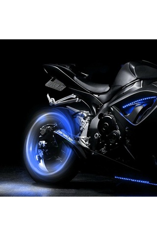 Dianziye Dış Etkinlikler İçin 4'lü Mavi Jant Feneri, Hafif Ve Dayanıklı Bisiklet Valf Lambası