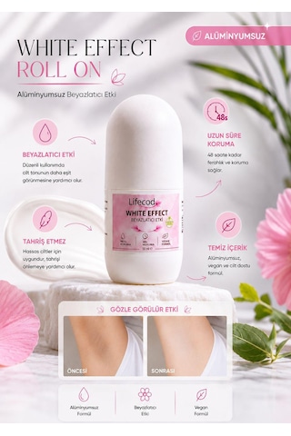 Alüminyumsuz Beyazlatıcı Etkili Roll On 50 Ml Pudra Kokusu Skin Care