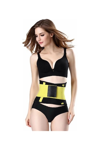 Zenvia Hot Belt Termal Sauna Kemer Unisex Terletme Korsesi Sarı-siyah Znv2026