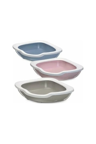 Imac Fred Açık Kedi Tuvalet Kabı Köşeli 51 x 51 x 15.5 CM Çok Renkli