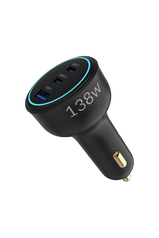 Juo 138w 3 Portlu Type-c + Usb-a Araç Şarj Aleti Pd 3.0 & Qc 4.0 Hızlı Araç İçi Şarj Cihazı