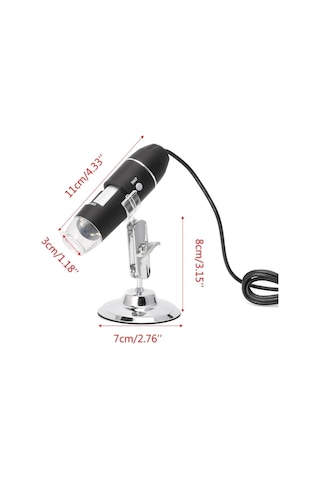 1600x Usb Dijital Mikroskop Kamera Endoskop 8led Büyüteç Metal Standı