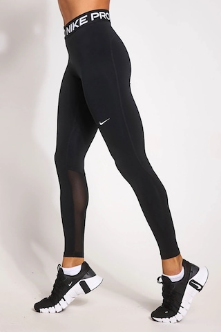 Nike Pro 365 Dri Fit Training Mid Rise Full Length Tight Fit Green Toparlayıcı Tayt Siyah Siyah - Beyaz