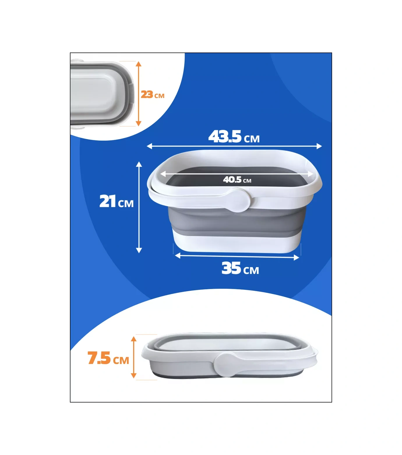 Qupi 12 Litrelik Katlanabilir Paspas Kovası 148432238