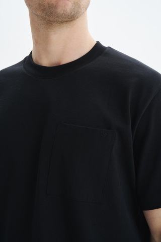 AR-MA Arma Erkek Regular Fit Basic Önden Cepli % 100 Pamuk Süprem Bisiklet Yaka Tişört Y29344449202 Siyah