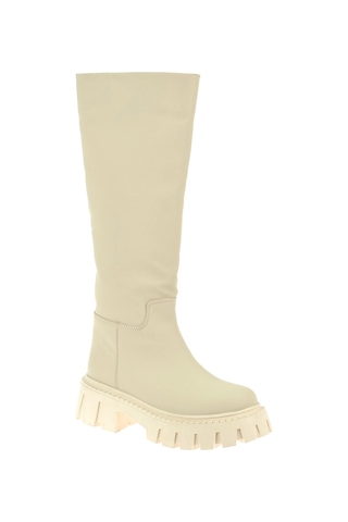 Pullman Kalın Taban Kadın Binici Çizme Sms 1033 Bej Bej