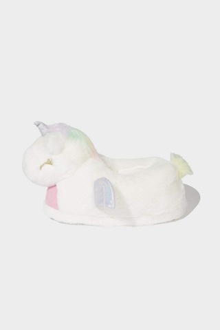Defacto Kız Çocuk Unicorn Temalı Düz Taban Terlik F1943a825wnwt34 Beyaz-wt34