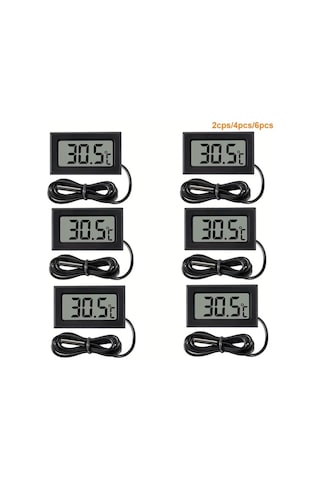 Boatshop1 6 Adet Lcd Ekranlı Mini Dijital Nem Ve Sıcaklık Termometresi Su Isıtıcısı Sera Kutuları İçin Dış Mekan Nem Ölçer Santigrat