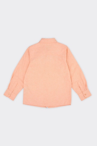 Panço Erkek Çocuk Basic Somon Oxford Gömlek Pembe