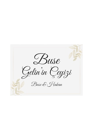 Karışık Süslü Düğün Çeyiz Koli Etiketi 10 Adet A4 Ebat Baskılı Sticker Diğer