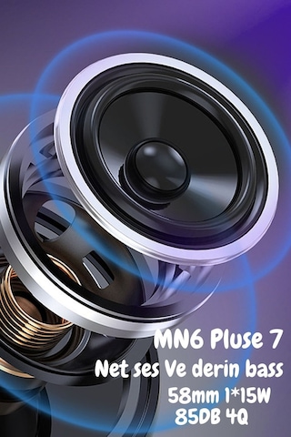Pluse 7 Ses Bombası/360 Ledli Bluetooth Hoparlör/10saat Kesintisiz Oynatma/4q 15 W 1 Hoparlör