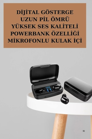 Yeni Nesil Tws Kablosuz Kulaklık Güçlü Batarya Yüksek Kalite Bluetooth 5.0 Anc Özelliği