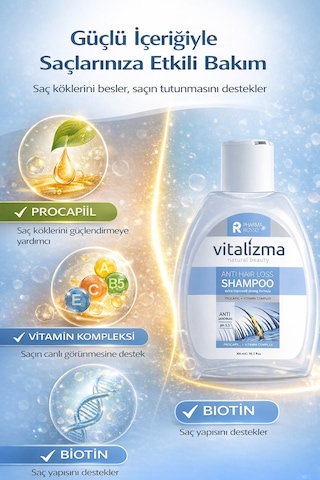Pharma Rosso Vitalizma Saç Dökülmesine Karşı Şampuan 300 ML