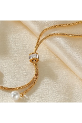 Sones Opk Gx2426 Basit Paslanmaz Çelik Çiçek İnci Kolye Püskül Kolye Çok Renkli