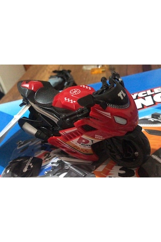 Oyuncak Sürtmeli Polis Motorsikleti 15 Cm Kırmızı Model Motorsiklet