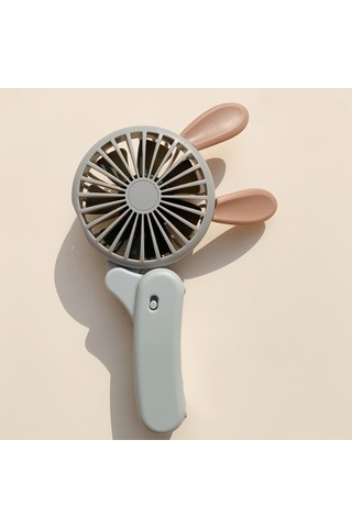 Sevimli Tavşan Katlanabilir Fan Usb Şarj Renk Eşleşen Çizgi Film Taşınabilir El Fan 2118 Yeşil