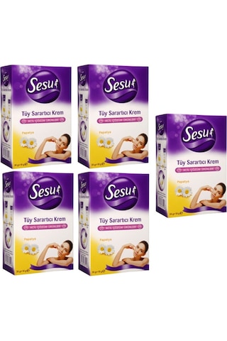 Sesu Tüy Sarartıcı Krem 35 Gr + 18 Gr X 5 Paket