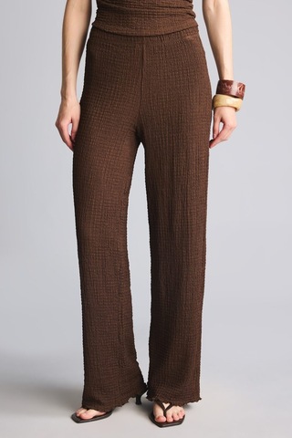 Defacto Wıde Leg Kırışık Dokulu Pantolon E2841ax26spbn167 Kahve-bn167
