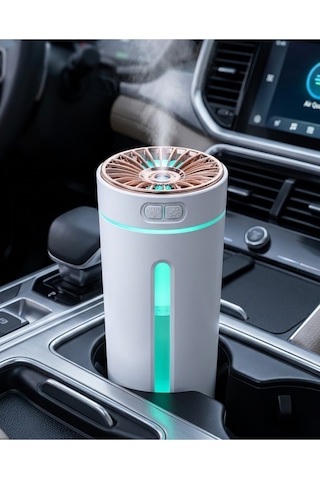 Araç İçi Hava Nemlendirici  5 Esans Led Işıklı Usb Buhar Makinesi