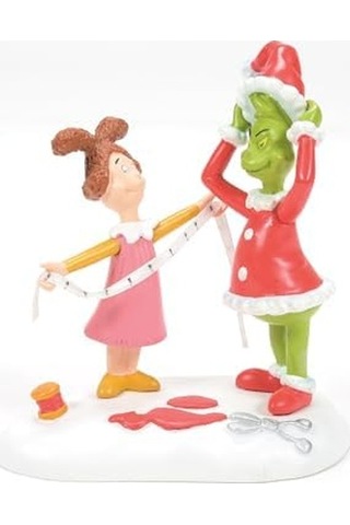 Department 56 Dr. Seuss The Grinch Village Aksesuarları Santy Suit Heykelcik İçin Takılıyor, 8 Cm, Çok Renkli
