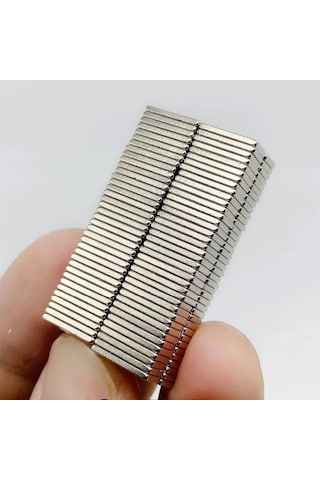 100 Adet 15x10x1.5 Mm Köşeli Neodyum Mıknatıs N35 Magnet Dayanıklı Nikel Kaplama Lisinya