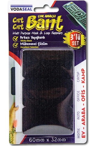 Vodaseal Çok Amaçlı Yapışkanlı Cırt Cırt Bant - 60x32 Mm. - Üçlü Set
