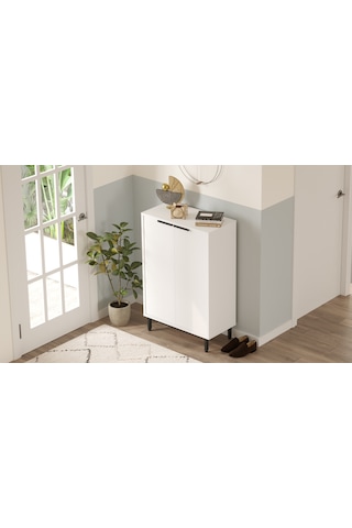 Robin Home Rio Ayakkabılık Metal Ayaklı 5 Raflı Beyaz